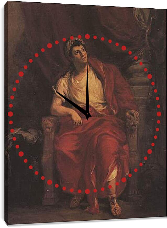 Часы картина - Talma als Nero in Britannicus. Эжен Делакруа