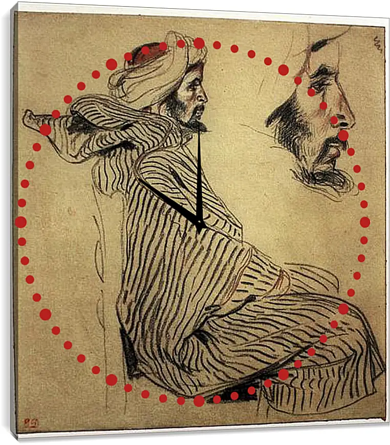 Часы картина - Sketchbook. Эжен Делакруа