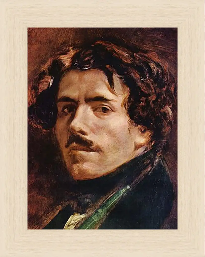 Картина в раме - Selbstportrat (Detail). Эжен Делакруа