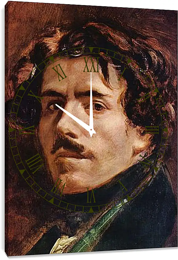 Часы картина - Selbstportrat (Detail). Эжен Делакруа