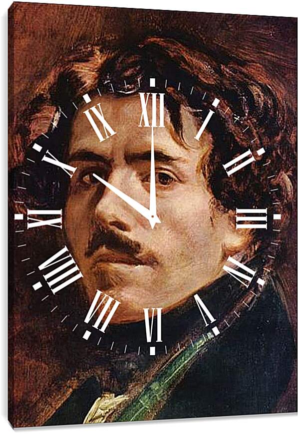 Часы картина - Selbstportrat (Detail). Эжен Делакруа