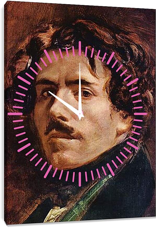 Часы картина - Selbstportrat (Detail). Эжен Делакруа