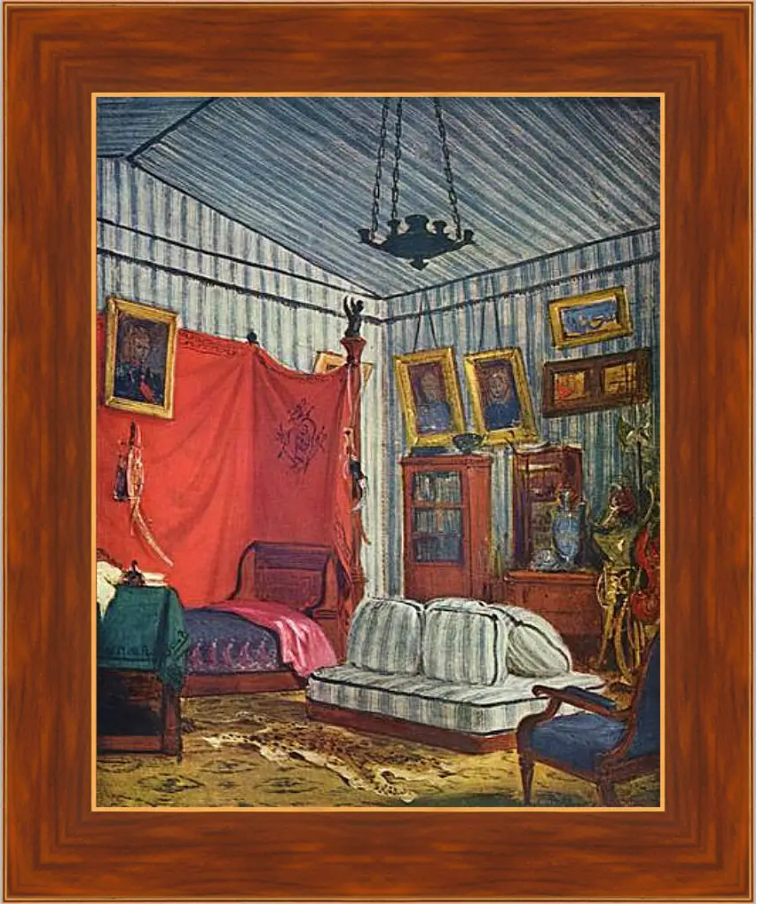 Картина в раме - Schlafgemach des Grafen de Mornay. Эжен Делакруа