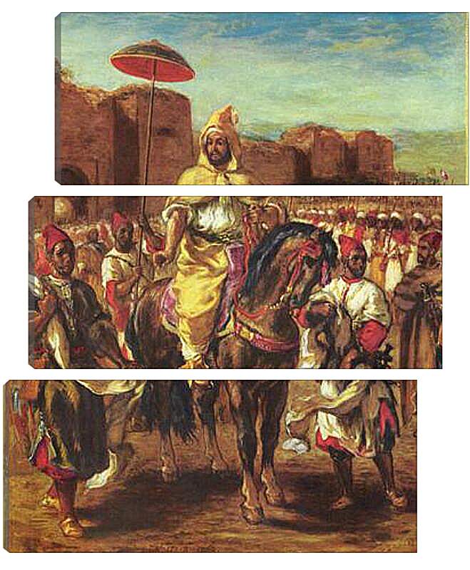 Модульная картина - Portrat des Sultans von Marokko. Эжен Делакруа