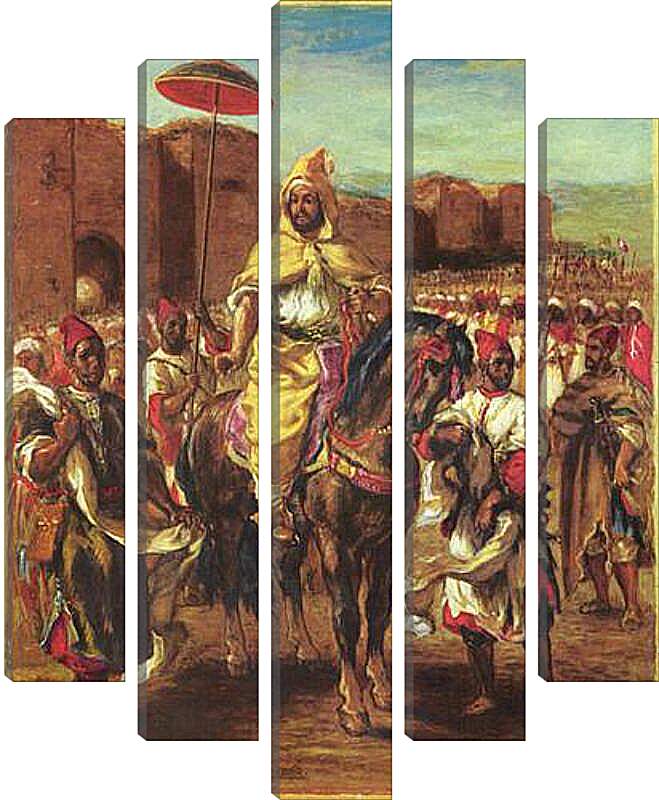 Модульная картина - Portrat des Sultans von Marokko. Эжен Делакруа