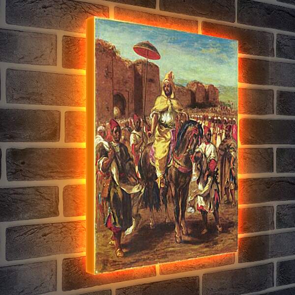 Лайтбокс световая панель - Portrat des Sultans von Marokko. Эжен Делакруа