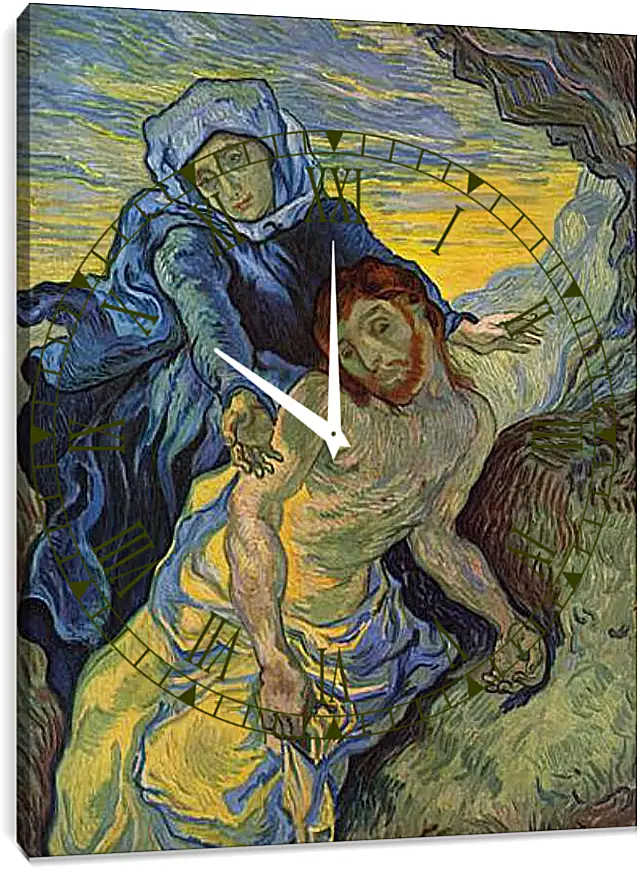 Часы картина - Pieta. Эжен Делакруа