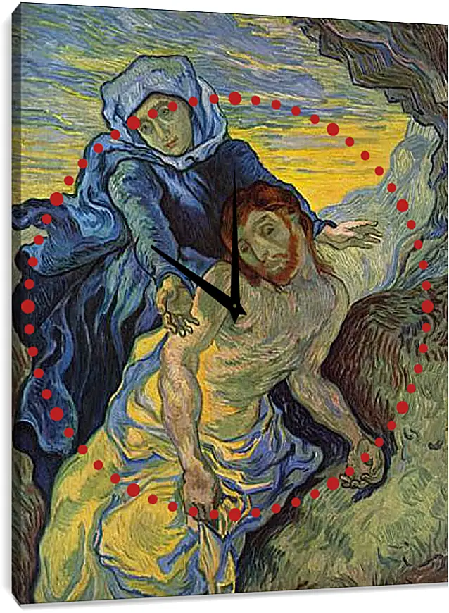 Часы картина - Pieta. Эжен Делакруа