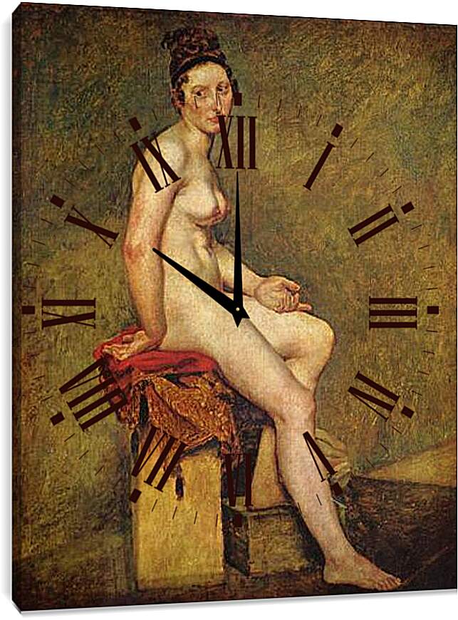 Часы картина - Mademoiselle Rose. Эжен Делакруа