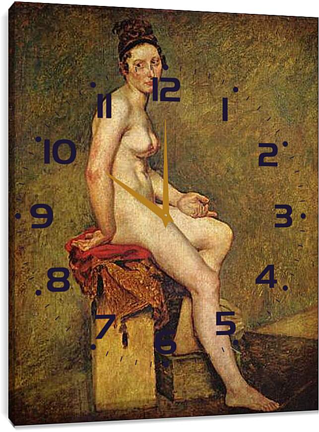 Часы картина - Mademoiselle Rose. Эжен Делакруа