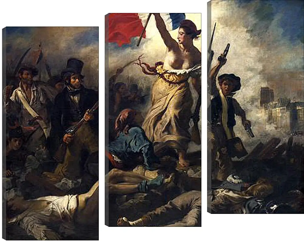 Модульная картина - La liberte guidant le peuple. Эжен Делакруа