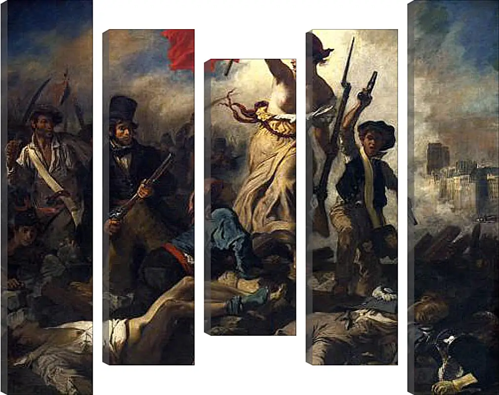 Модульная картина - La liberte guidant le peuple. Эжен Делакруа