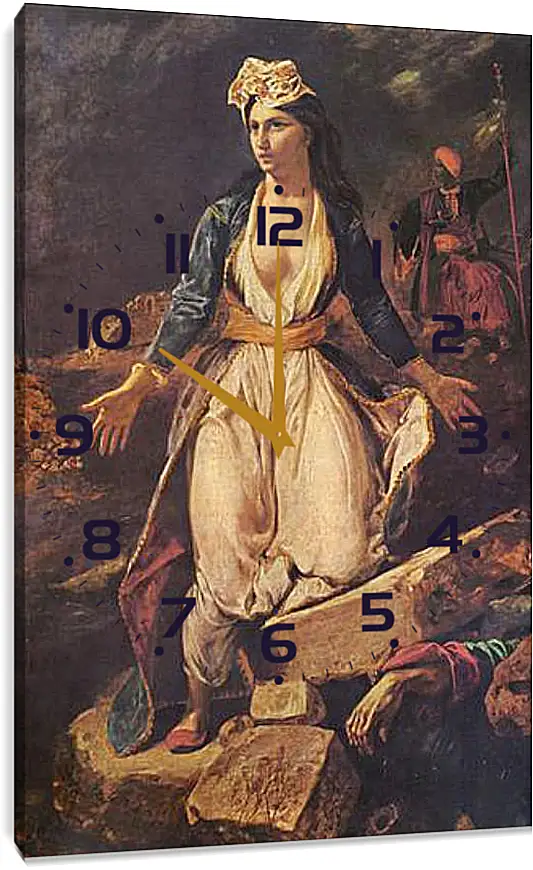 Часы картина - Greece Expiring on the Ruins of Missolonghi. Эжен Делакруа