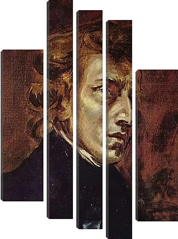 Модульная картина - Frederic Chopin as portrayed by Eugene Delacroix. Эжен Делакруа