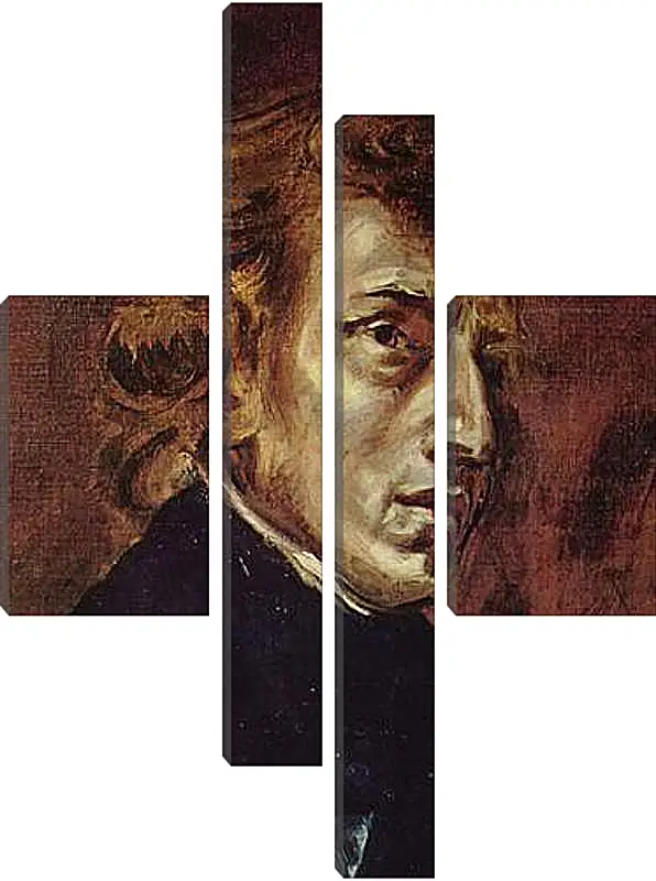 Модульная картина - Frederic Chopin as portrayed by Eugene Delacroix. Эжен Делакруа