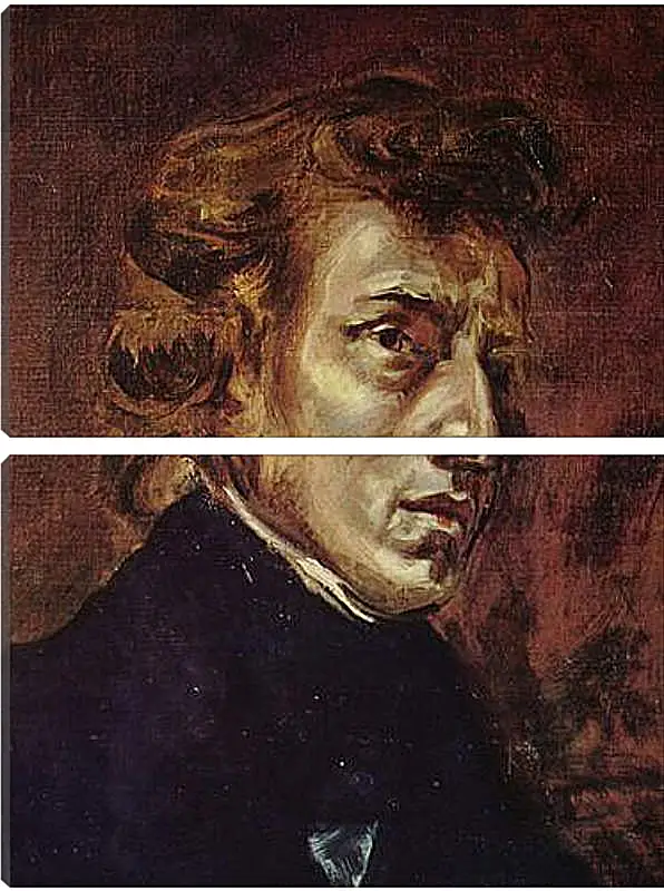 Модульная картина - Frederic Chopin as portrayed by Eugene Delacroix. Эжен Делакруа