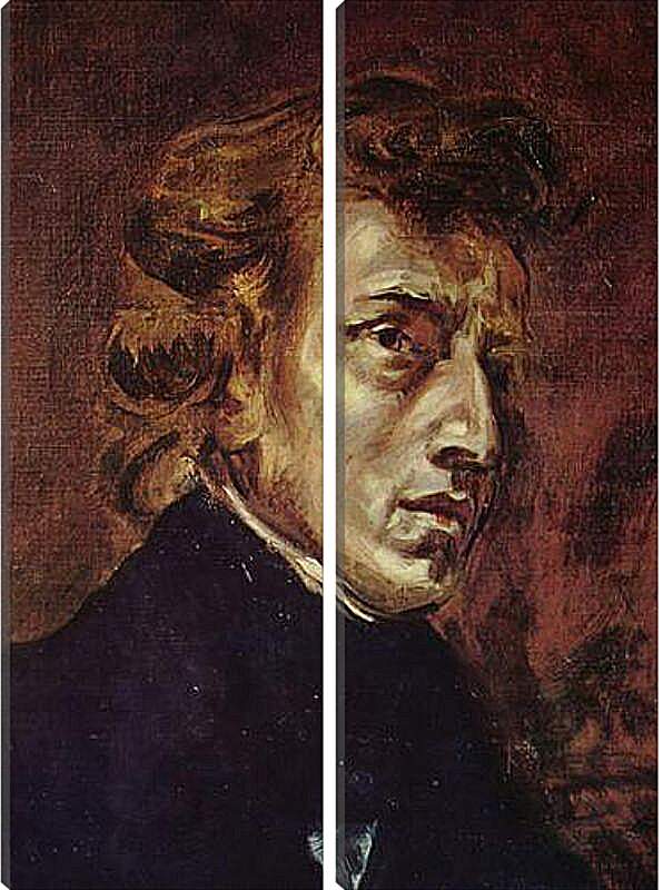 Модульная картина - Frederic Chopin as portrayed by Eugene Delacroix. Эжен Делакруа