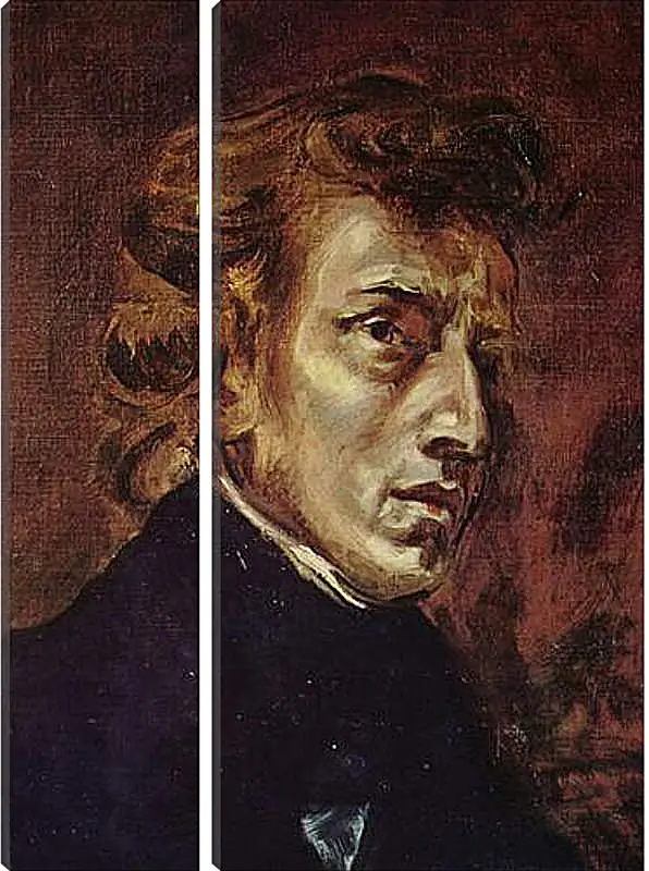 Модульная картина - Frederic Chopin as portrayed by Eugene Delacroix. Эжен Делакруа