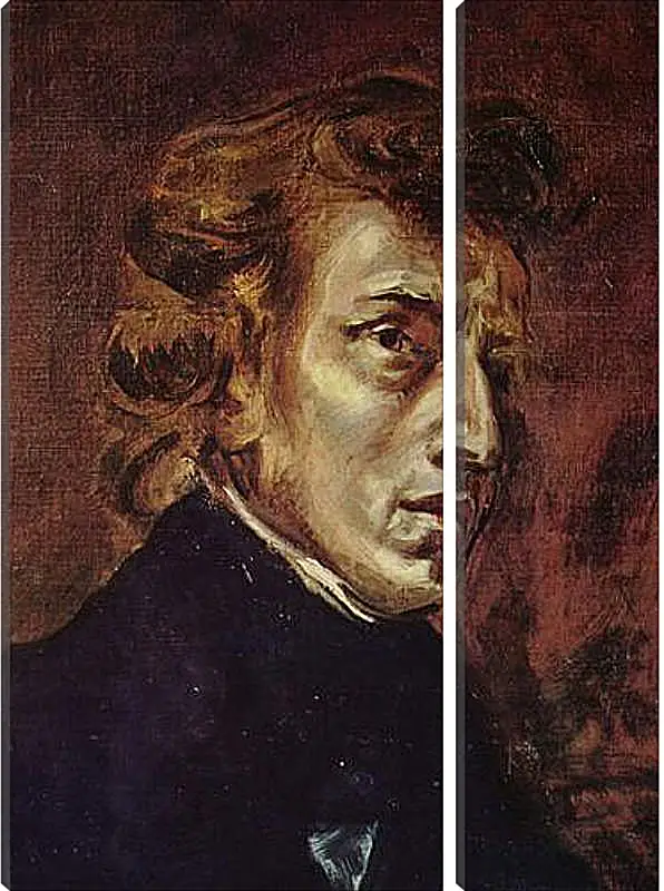 Модульная картина - Frederic Chopin as portrayed by Eugene Delacroix. Эжен Делакруа