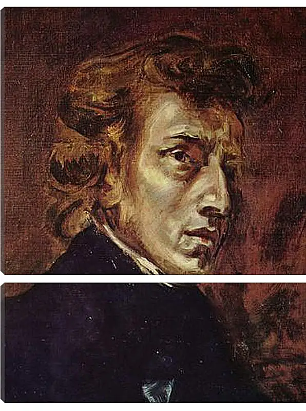 Модульная картина - Frederic Chopin as portrayed by Eugene Delacroix. Эжен Делакруа