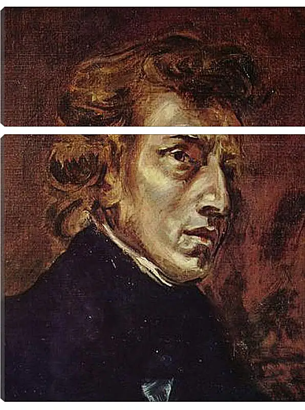 Модульная картина - Frederic Chopin as portrayed by Eugene Delacroix. Эжен Делакруа