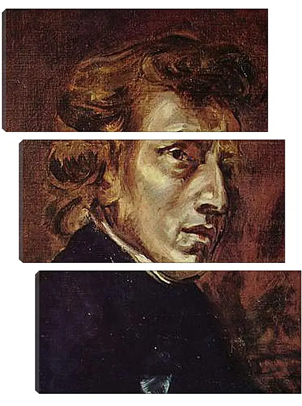 Модульная картина - Frederic Chopin as portrayed by Eugene Delacroix. Эжен Делакруа