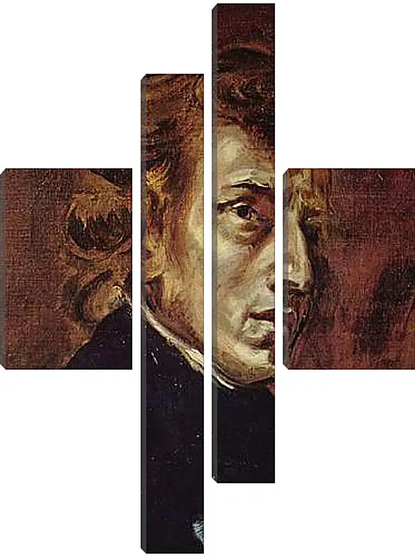 Модульная картина - Frederic Chopin as portrayed by Eugene Delacroix. Эжен Делакруа