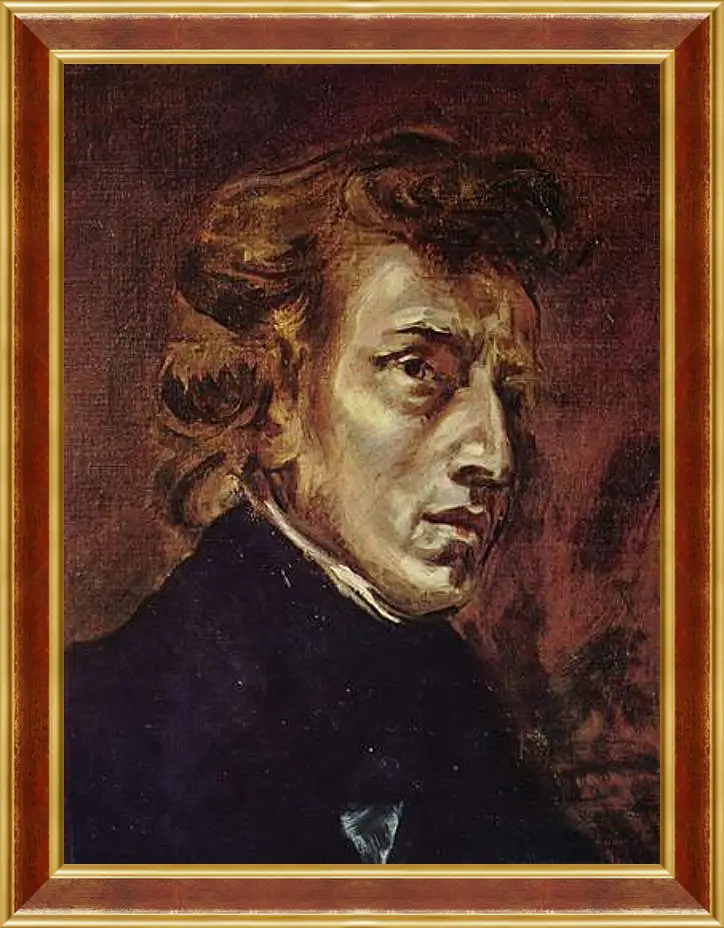 Картина в раме - Frederic Chopin as portrayed by Eugene Delacroix. Эжен Делакруа