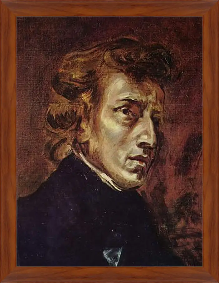 Картина в раме - Frederic Chopin as portrayed by Eugene Delacroix. Эжен Делакруа