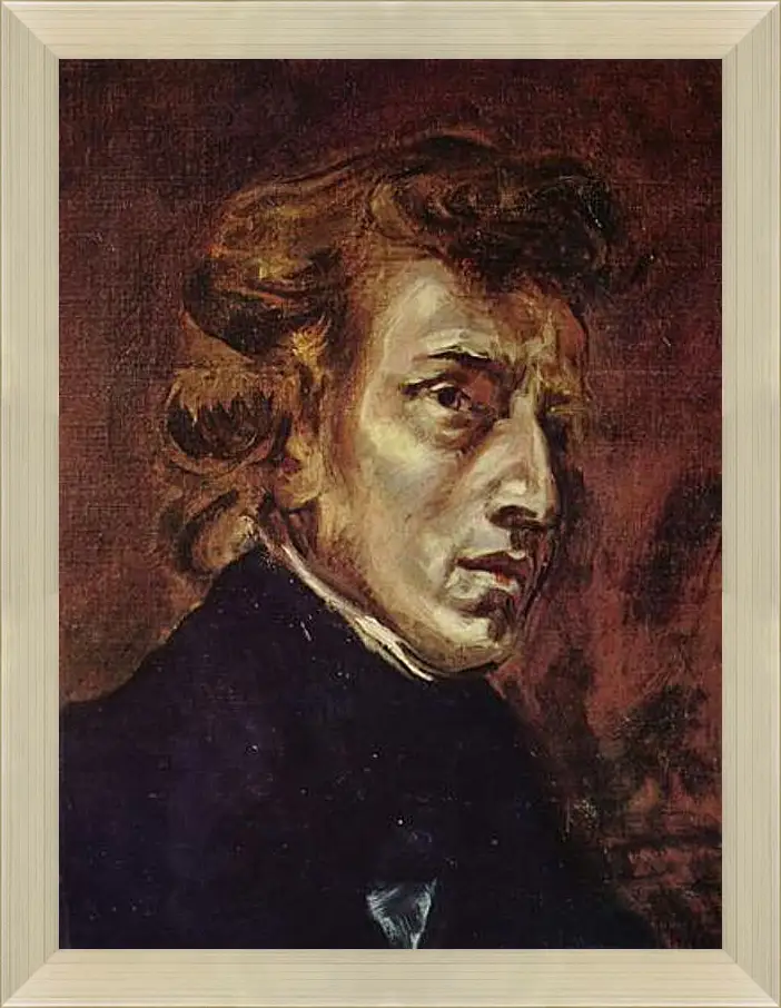 Картина в раме - Frederic Chopin as portrayed by Eugene Delacroix. Эжен Делакруа