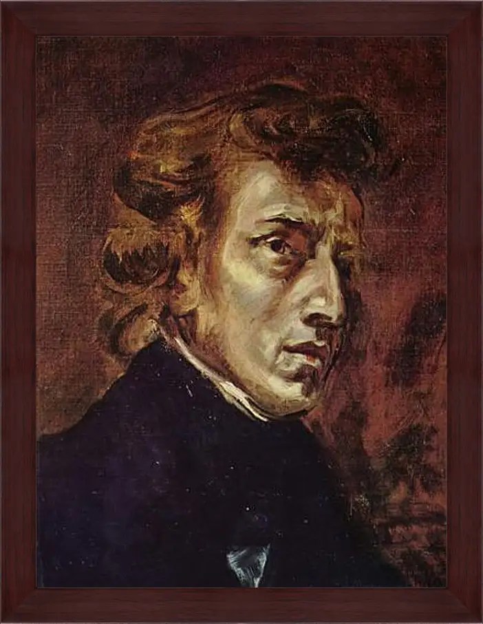 Картина в раме - Frederic Chopin as portrayed by Eugene Delacroix. Эжен Делакруа