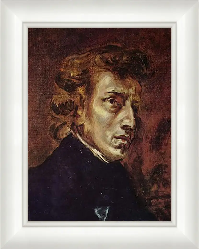 Картина в раме - Frederic Chopin as portrayed by Eugene Delacroix. Эжен Делакруа