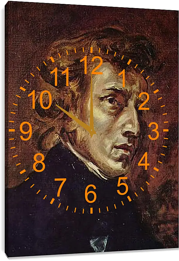 Часы картина - Frederic Chopin as portrayed by Eugene Delacroix. Эжен Делакруа