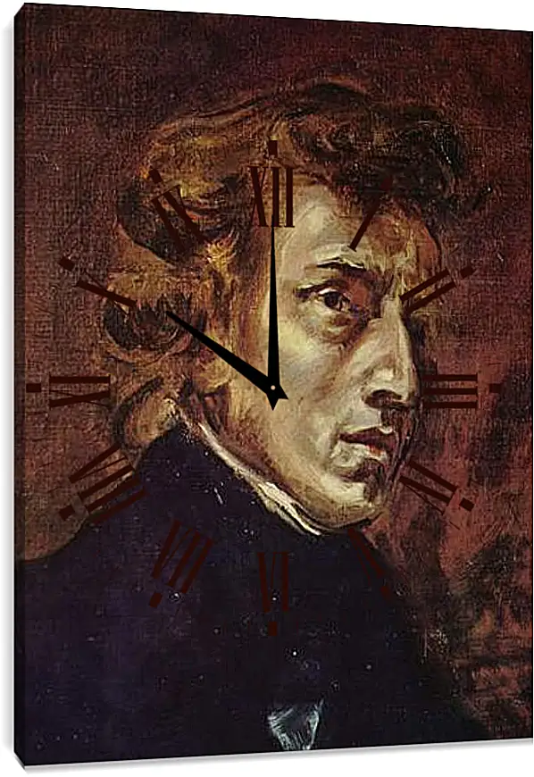 Часы картина - Frederic Chopin as portrayed by Eugene Delacroix. Эжен Делакруа