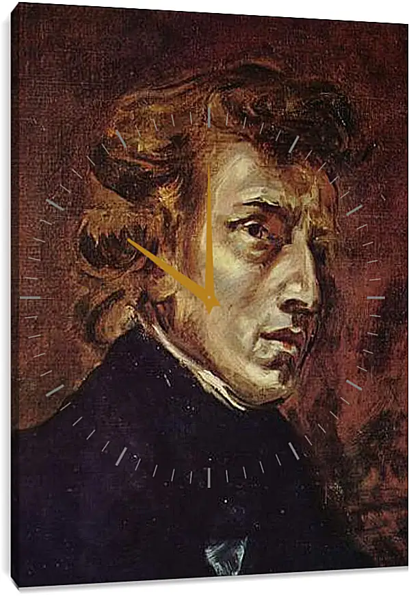 Часы картина - Frederic Chopin as portrayed by Eugene Delacroix. Эжен Делакруа