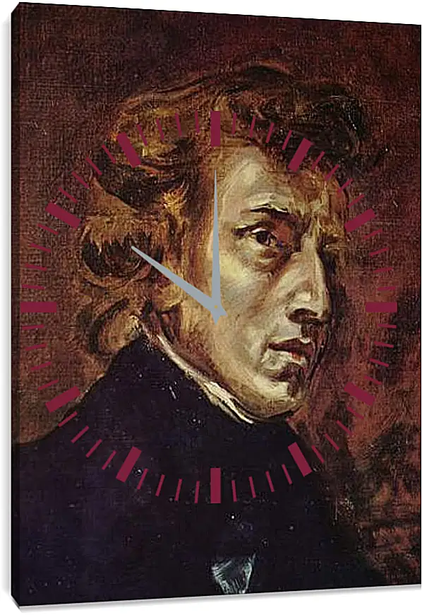 Часы картина - Frederic Chopin as portrayed by Eugene Delacroix. Эжен Делакруа