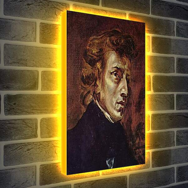 Лайтбокс световая панель - Frederic Chopin as portrayed by Eugene Delacroix. Эжен Делакруа