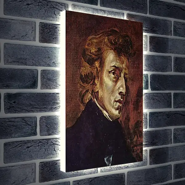 Лайтбокс световая панель - Frederic Chopin as portrayed by Eugene Delacroix. Эжен Делакруа