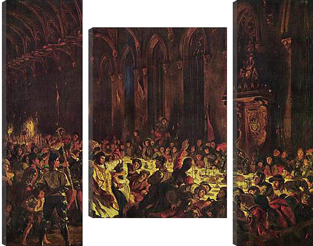 Модульная картина - Ermordung des Bischofs von Luttich. Эжен Делакруа
