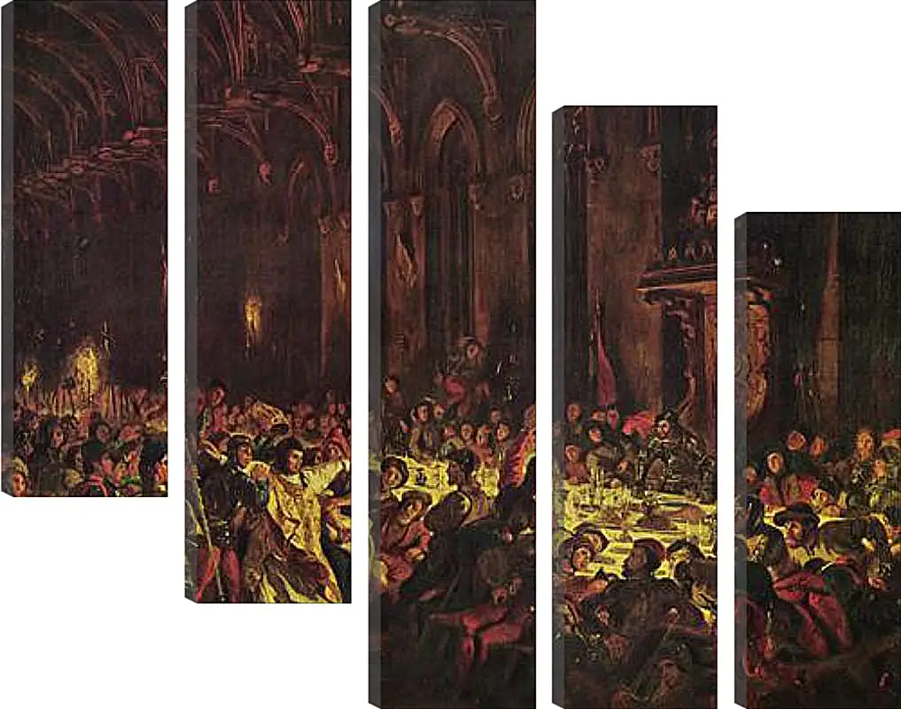 Модульная картина - Ermordung des Bischofs von Luttich. Эжен Делакруа