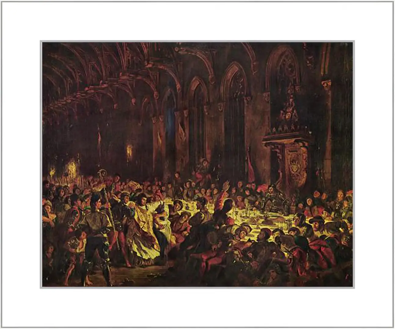 Картина в раме - Ermordung des Bischofs von Luttich. Эжен Делакруа