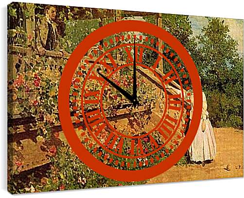 Часы картина - Настурции. Коровин Константин