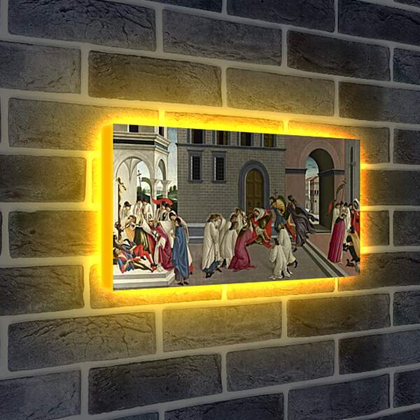 Лайтбокс световая панель - Three Miracles of Saint Zenobius. Сандро Боттичелли