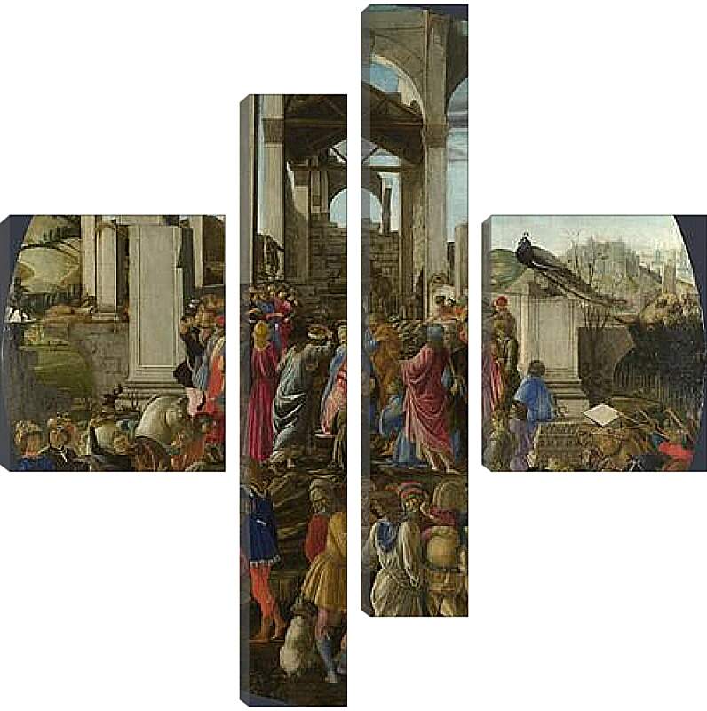 Модульная картина - The Adoration of the Kings. Сандро Боттичелли