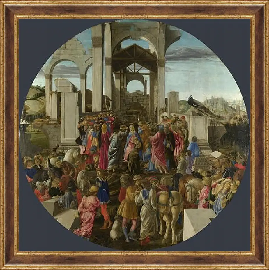 Картина в раме - The Adoration of the Kings. Сандро Боттичелли