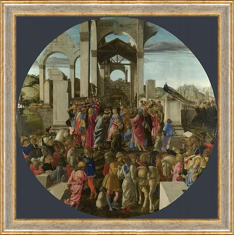 Картина в раме - The Adoration of the Kings. Сандро Боттичелли