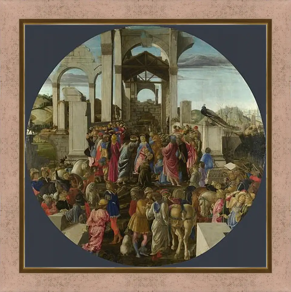 Картина в раме - The Adoration of the Kings. Сандро Боттичелли