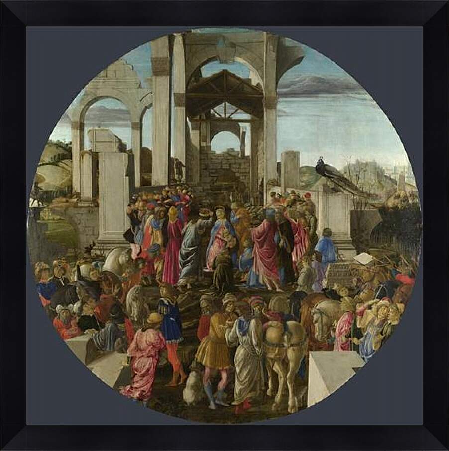Картина в раме - The Adoration of the Kings. Сандро Боттичелли