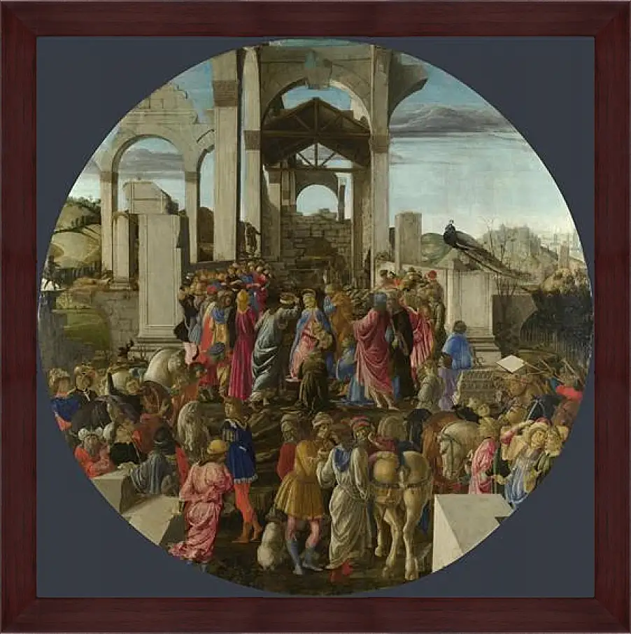 Картина в раме - The Adoration of the Kings. Сандро Боттичелли