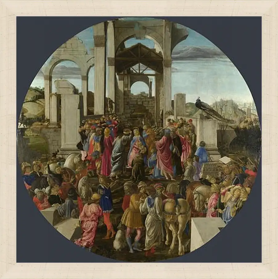 Картина в раме - The Adoration of the Kings. Сандро Боттичелли